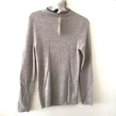新品◯無印良品　洗えるタートルネックセーター◯ウール混　ハイゲージ　オートミール