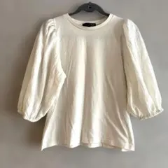 SUGAR SPOON パフスリーブ カットソー ホワイト