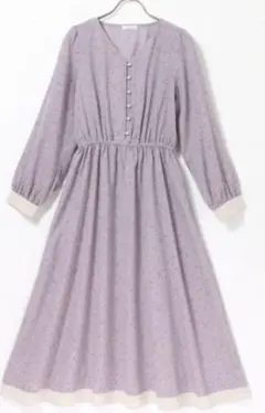 ハニーズ　小花柄ワンピース　薄紫