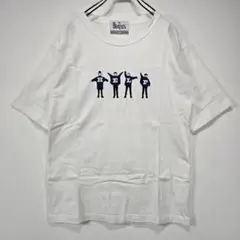 SHIPS　Beatles　コラボ　Tシャツ　L　刺繍　状態良好　ホワイト　古着