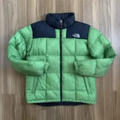 Ｌノースフェイスサミット800グリーンブラック緑黒ローツエダウンジャケット