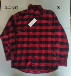 ユニクロ フランネルシャツ 長袖 15 Red　Sサイズ