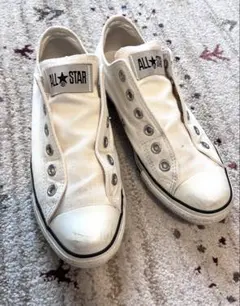 ALL STAR ホワイト（クリーム色）スリッポンスニーカー