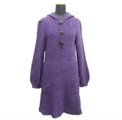 BURBERRY BLUELABEL ビッグボタンニット ワンピース