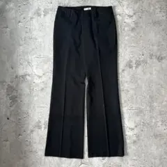 【美脚/主役級】ピンストライプ フレアパンツ スラックス Y2K ブラック