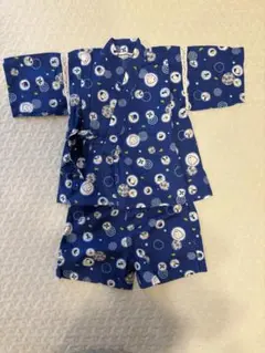 美品 ファミリア 甚平 80 ブルー 夏祭り 花火 新品購入