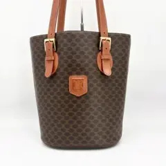 【美品】セリーヌ マカダム バケツ型トート PVCレザー トリオンフ