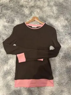 ZARA 長袖ブラウンピンクカットソー