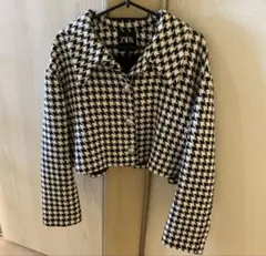 ZARA　ジャケット　千鳥柄