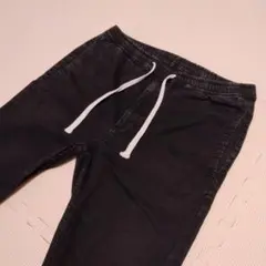 monkey time ジョガーパンツ ストレッチ デニム ジーンズ 黒 M