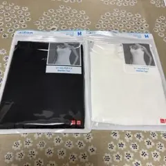 AIRism シームレスキャミソール M ブラック・ホワイト