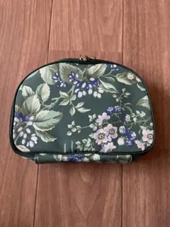 Laura Ashley 花柄 ポーチ グリーン