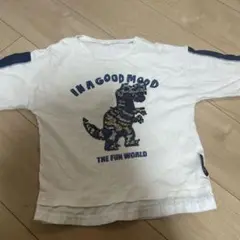 恐竜スパンコールTシャツ ホワイト