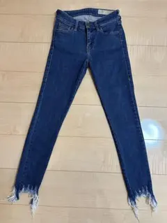ディーゼル　デニム　スキニーデニム　美品　フリンジ裾