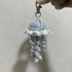 ビーズ付きクラゲ チャーム キーホルダー