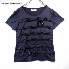 SONIA BY SONIA RYKIEL フリル スパンコールTシャツ38のサムネイル