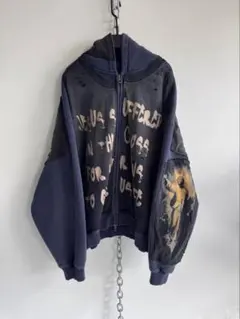 正規店購入 Hell System ダークブルー フルジップパーカー