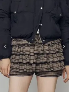 EMODA エモダ ティアード ショート パンツ ブラウン