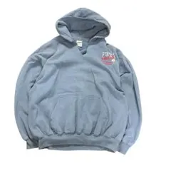 パーカー　ロゴ刺繍　フーディー　XL インポート　古着7AS15