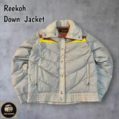 激レア Reekoh ヴィンテージレトロボンバーダウンジャケット短丈ボックス M