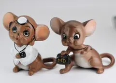 ヨセフ（ジョセフ・オリジナル）小さなビンテージのマウス・フィギュア２体セット