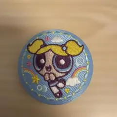 パワーパフ ガールズ 刺繍缶バッジ バブルス