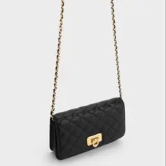 Cressida クレシダ キルトプッシュロッククラッチ ブラック