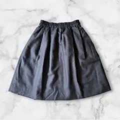 ロペピクニック未使用リバーシブルシアーチェック フレアスカートフレア38紺総ゴムのサムネイル