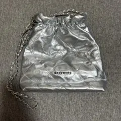 シルバー キルティングショルダーバッグ