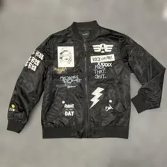 HANLYJ グラフィック MA-1 ブルゾン ブラック L〜XLサイズ