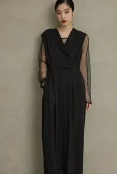 ♡即購入OK niana スタンドアウトカラーオールインパンツ　Lサイズ