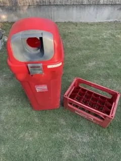 コカコーラ　ゴミ箱、瓶ケースセット