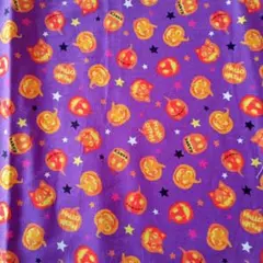 ハロウィン柄　サイズ約110×50cm　パープル