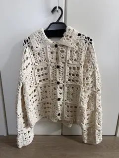 新品TODAYFUL Crochet Knit Shirtsエクリュのサムネイル