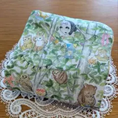 ふわふわガーゼハンカチ⭐️ユキエモン　メリーパーク　ホワイト☆fuwara