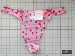 チュチュアンナハート柄メッシュTバックMサイズ/ピンクのサムネイル