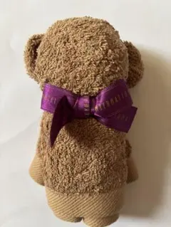 クマ型タオルハンカチ ブラウン