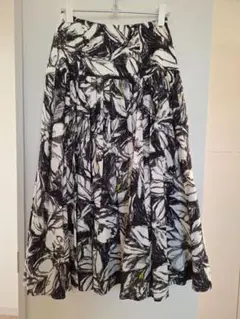 ISSEY MIYAKE フレアスカート 総柄 コットン100% 日本製 - メルカリ