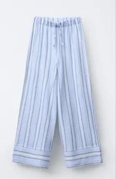 ZARAKIDS ストライプ ワイドレッグパンツ