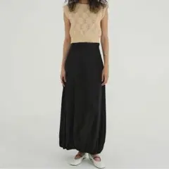 CLANE SATIN BALLOON SKIRT ブラック サイズ1