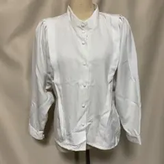 Gayee 長袖シャツ スタンドカラー ホワイト M