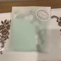 近沢レース　シーズンタオルハンカチ　クリームソーダ　グリーン