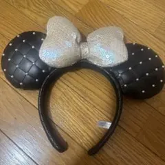ミニー耳カチューシャ 黒とシルバー