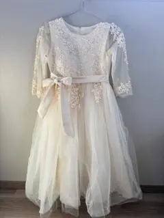 キッズ フォーマルドレス 発表会 結婚式 アイボリー