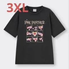 ピンクパンサー グラフィック Tシャツ ブラック　3XL