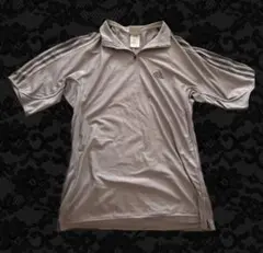 adidas グレー ジッパー 半袖 90s ハーフジップＴシャツ AZB001