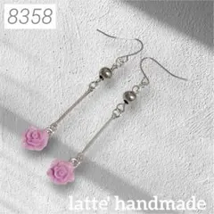 ★在庫処分★8358♡揺れる 樹脂薔薇 ピアス♡