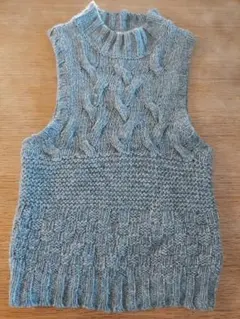Studio CLIP ケーブル編み ニットベスト