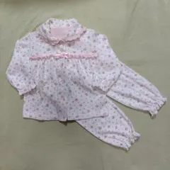 花柄　ソフトキルト　あったか素材　長袖パジャマ　西松屋　 100cm