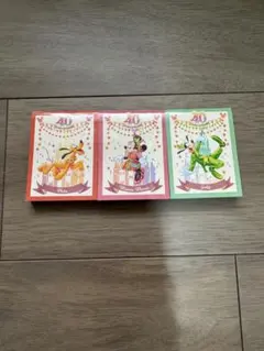 【未使用】東京ディズニーリゾート 40周年 メモ帳 3種セット